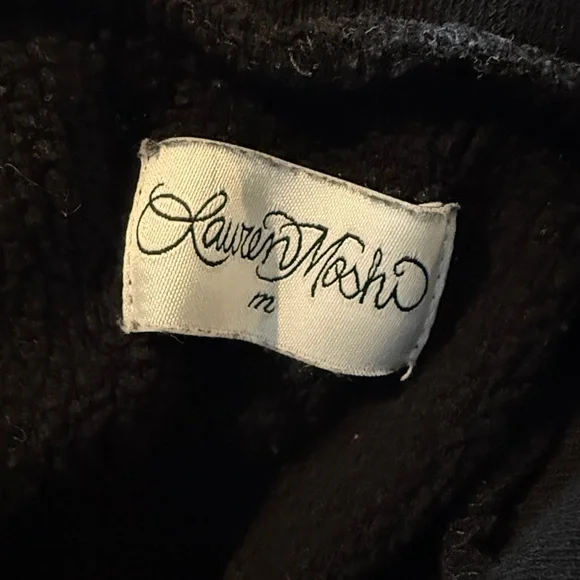 Lauren Moshi Black Hoodie with White Label I'm A Mess in black - Picture 4 of 4